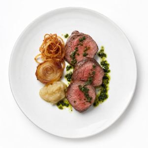 Rinderfilet mit Zwiebel-Trilogie und Petersilienöl – CookWithaFriend